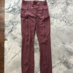 Lululemon pink fast and free leggings size 2